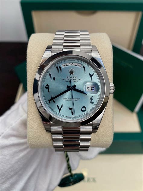 rolex day-date arabic dial|rolex with arabic numbers.